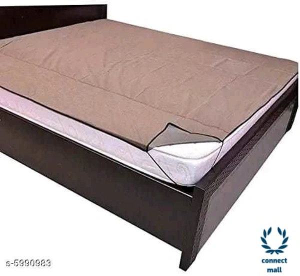 Beautiful Double Bed Mattress Protector - LXB:75in X 72in, Brown